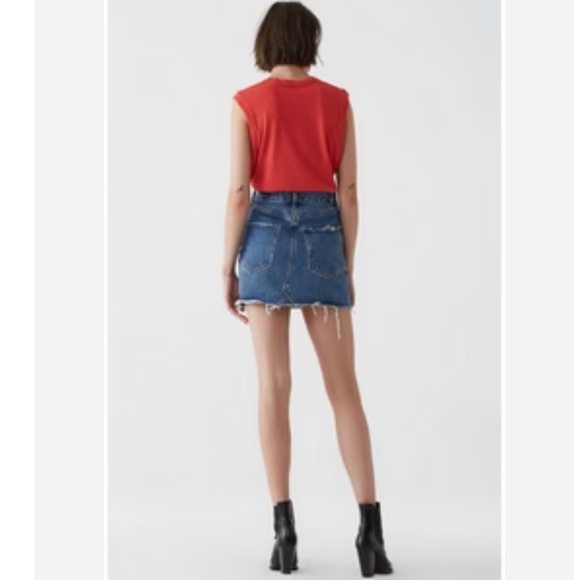 NWOT AGOLDE Quinn High Rise Mini Skirt in Warrant - Picture 13 of 14